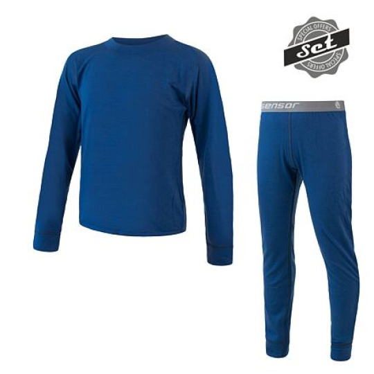 SENSOR MERINO AIR SET children's shirt long.sleeve + underpants dark.blue Size: