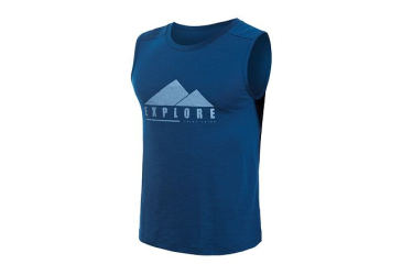 SENSOR MERINO AIR EXPLORE men's sleeveless t-shirt dark.blue Size: