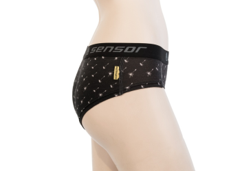 SENSOR MERINO IMPRESS ladies panties black/pattern Size: