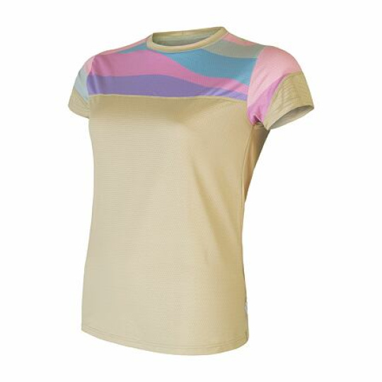 SENSOR HELIUM women's jersey free neck.sleeve sand/stripes Size: