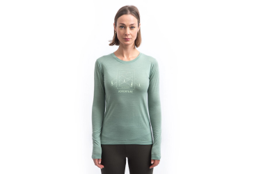 SENSOR MERINO AIR SAY YES women's long-sleeve shirt.sleeve basil green size