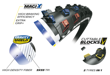 MICHELIN MUD ENDURO TYRE 29X2.25 COMPETITION LINE KEVLAR MAGI-X TS TLR (214296)