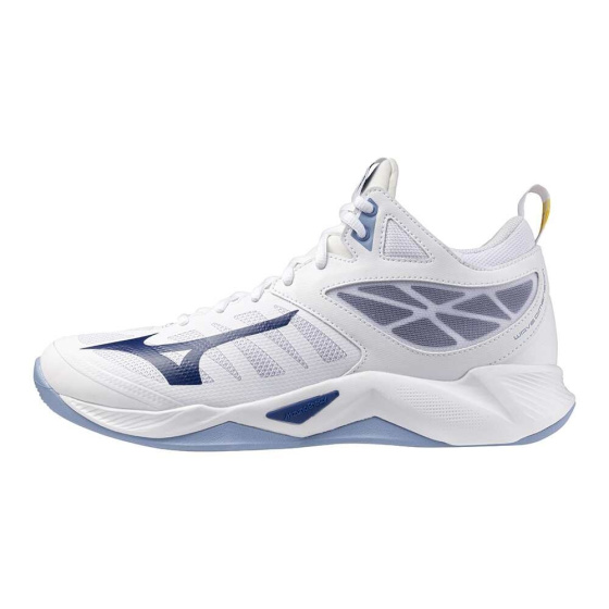 MIZUNO WAVE DIMENSION MID(U) / White/BellwetherBlue/BelAirBlu /