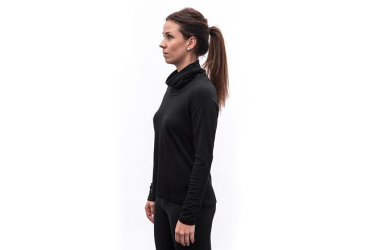 SENSOR MERINO BLEND women's long-sleeve shirtsleeve turtleneck black size