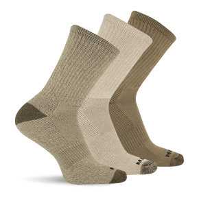 merrell socks MEA33507C3B2 OLAST WOOL EVERYDAY CREW (3 packs) olive assorted