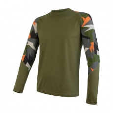 SENSOR MERINO IMPRESS men's shirt long.safari/camo sleeve Size: