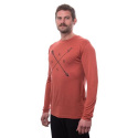 SENSOR MERINO ACTIVE SNSR men's long sleeve shirt.terracotta sleeve Size: