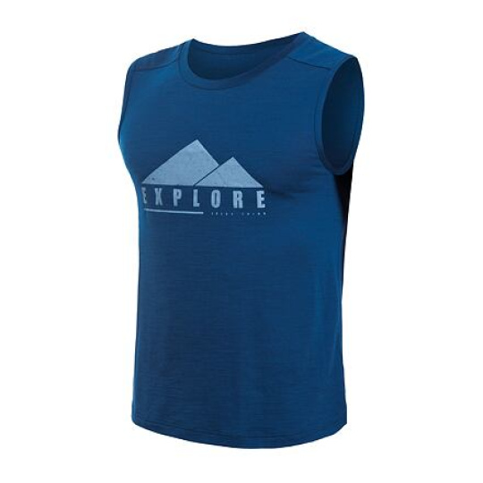 SENSOR MERINO AIR EXPLORE men's sleeveless t-shirt dark.blue Size: