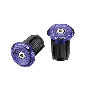 CICLOVATION bar end plugs Lock-In Vortex Power Wave purple