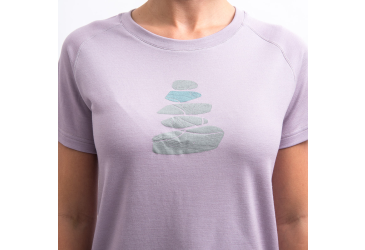 SENSOR MERINO BLEND STONE women's short-sleeve shirt.sleeve mystic violet size
