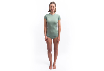 SENSOR MERINO AIR women's short-sleeve shirt.sleeve basil green size