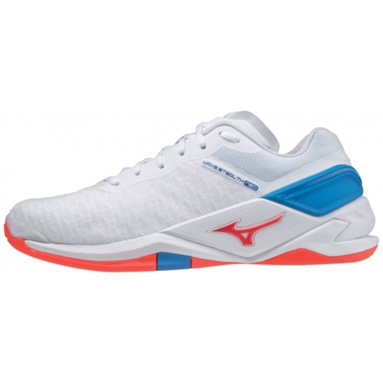 MIZUNO WAVE STEALTH NEO / WHITE / IGNITION RED / FRENCH BLUE /
