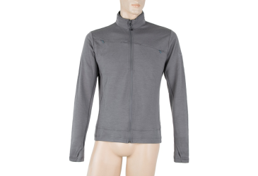 SENSOR MERINO UPPER men's sweatshirt full zip grey Size: