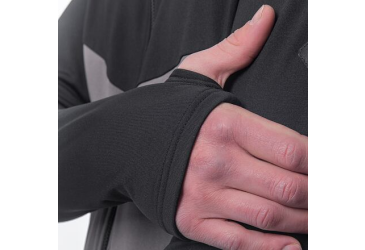 SENSOR COOLMAX THERMO men's sweatshirt celozip steel gray/black Size: