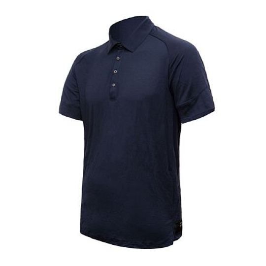 SENSOR MERINO ACTIVE POLO men's shirt kr.sleeve deep blue Size: