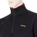 SENSOR MERINO UPPER men's sweatshirt short zip black Size: