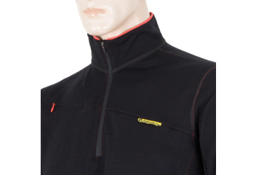 SENSOR MERINO UPPER men's sweatshirt short zip black Size: