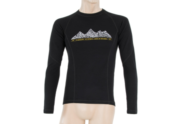 SENSOR MERINO DF ADVENTURE men's shirt long.sleeve black Size: