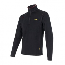 SENSOR MERINO UPPER men's sweatshirt short zip black Size: