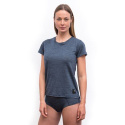 SENSOR MERINO LITE women's T-shirt kr.sleeve mottled blue Size: