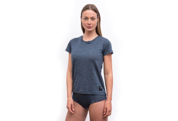 SENSOR MERINO LITE women's T-shirt kr.sleeve mottled blue Size: