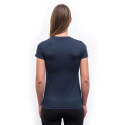 SENSOR MERINO ACTIVE SONGBIRDS women's T-shirt kr.sleeve deep blue Size: