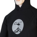 SENSOR MERINO UPPER HELI men's hoodie kangaroo black Size: