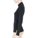 SENSOR MERINO DF women's shirt long.sleeve zipper black Size: