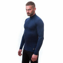 SENSOR MERINO DF men's shirt long.sleeve zipper deep blue Size:
