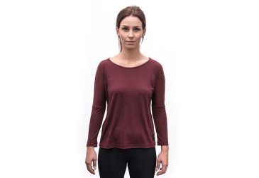 SENSOR MERINO AIR traveller women's long sleeve shirtsleeve port red size