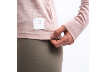 SENSOR MERINO CORDURA women's long-sleeve shirt.sleeve dusty pink size