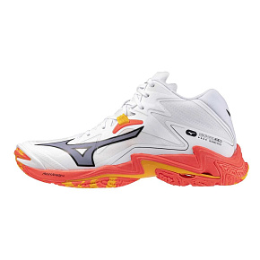 MIZUNO WAVE LIGHTNING Z8 MID(U) / White/Fiery Coral 2/Citrus