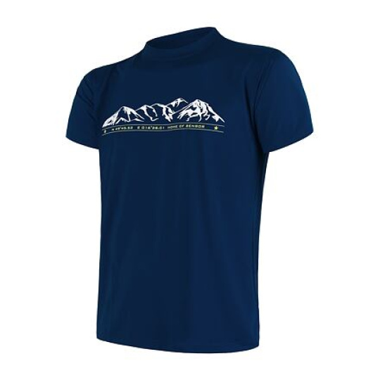 SENSOR COOLMAX TECH MOUNTAINS LIMITED men's T-shirt kr.sleeve deep blue Size:
