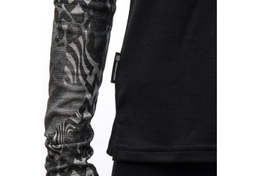 SENSOR MERINO BLEND IMPRESS women's long-sleeve shirtsleeve black/zebra size