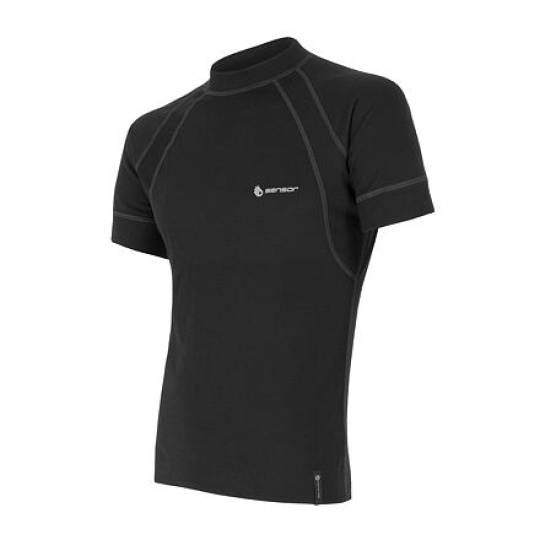 SENSOR DOUBLE FACE men's shirt kr.sleeve black Size: