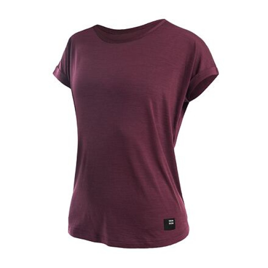 SENSOR MERINO AIR traveller women's t-shirt kr.sleeve port red Size: