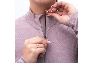 SENSOR MERINO DF women's long-sleeve shirtsleeve zipper mystic violet size