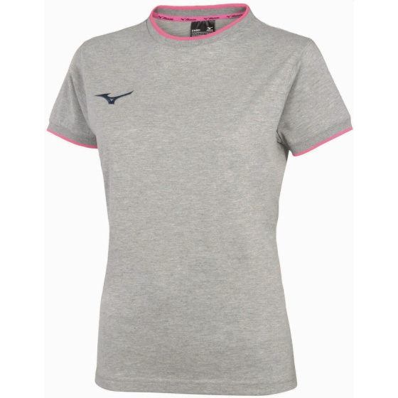 MIZUNO Mizuno Tee / Heather Grey/PinkFuo /