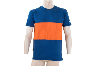 SENSOR MERINO AIR PT men's shirt kr.sleeve blue/orange Size: