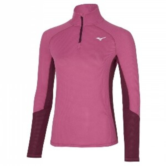 MIZUNO DRYAEROFLOW LS tee / Magenta Haze /