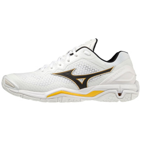 MIZUNO WAVE STEALTH V / White / Black / Lemon Chrome /