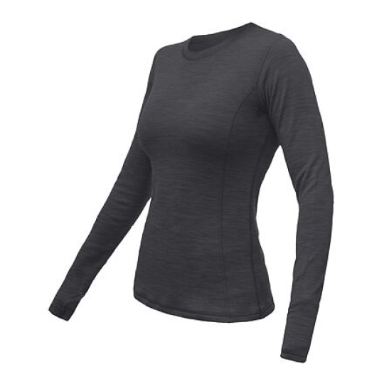 SENSOR MERINO BOLD women's shirt long.sleeve anthracite gray Size: