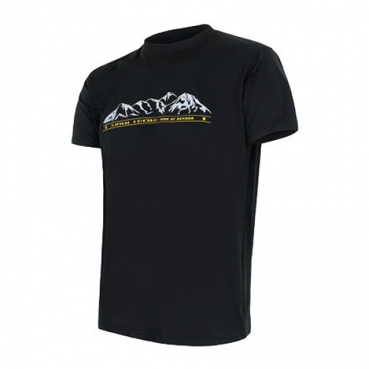 SENSOR COOLMAX FRESH PT MOUNTAINS men's T-shirt kr.sleeve black Size: