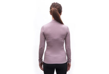 SENSOR MERINO DF women's long-sleeve shirtsleeve zipper mystic violet size