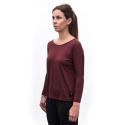 SENSOR MERINO AIR traveller women's long sleeve shirtsleeve port red size
