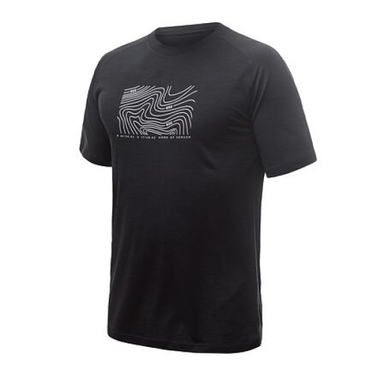SENSOR MERINO AIR PT LOCATE men's T-shirt kr.sleeve black Size: