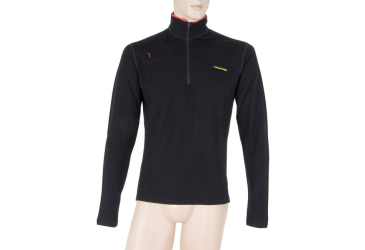 SENSOR MERINO UPPER men's sweatshirt short zip black Size: