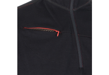 SENSOR MERINO UPPER men's sweatshirt short zip black Size: