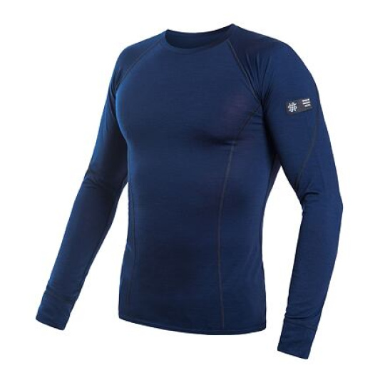 SENSOR MERINO ACTIVE men's shirt long.sleeve deep blue Size: