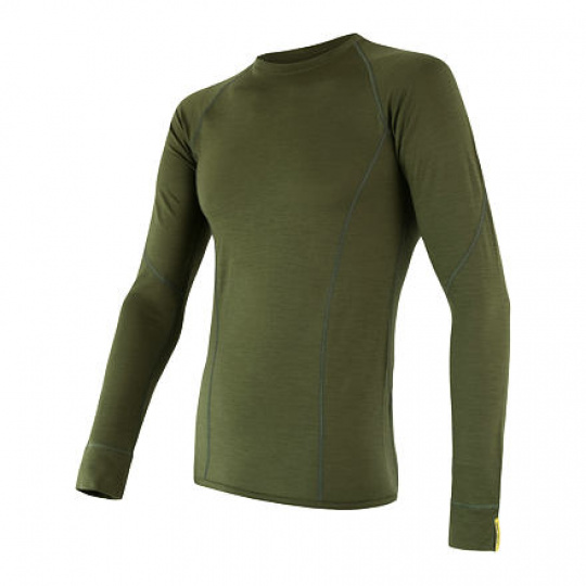 SENSOR MERINO ACTIVE men's shirt long.sleeve safari green Size: